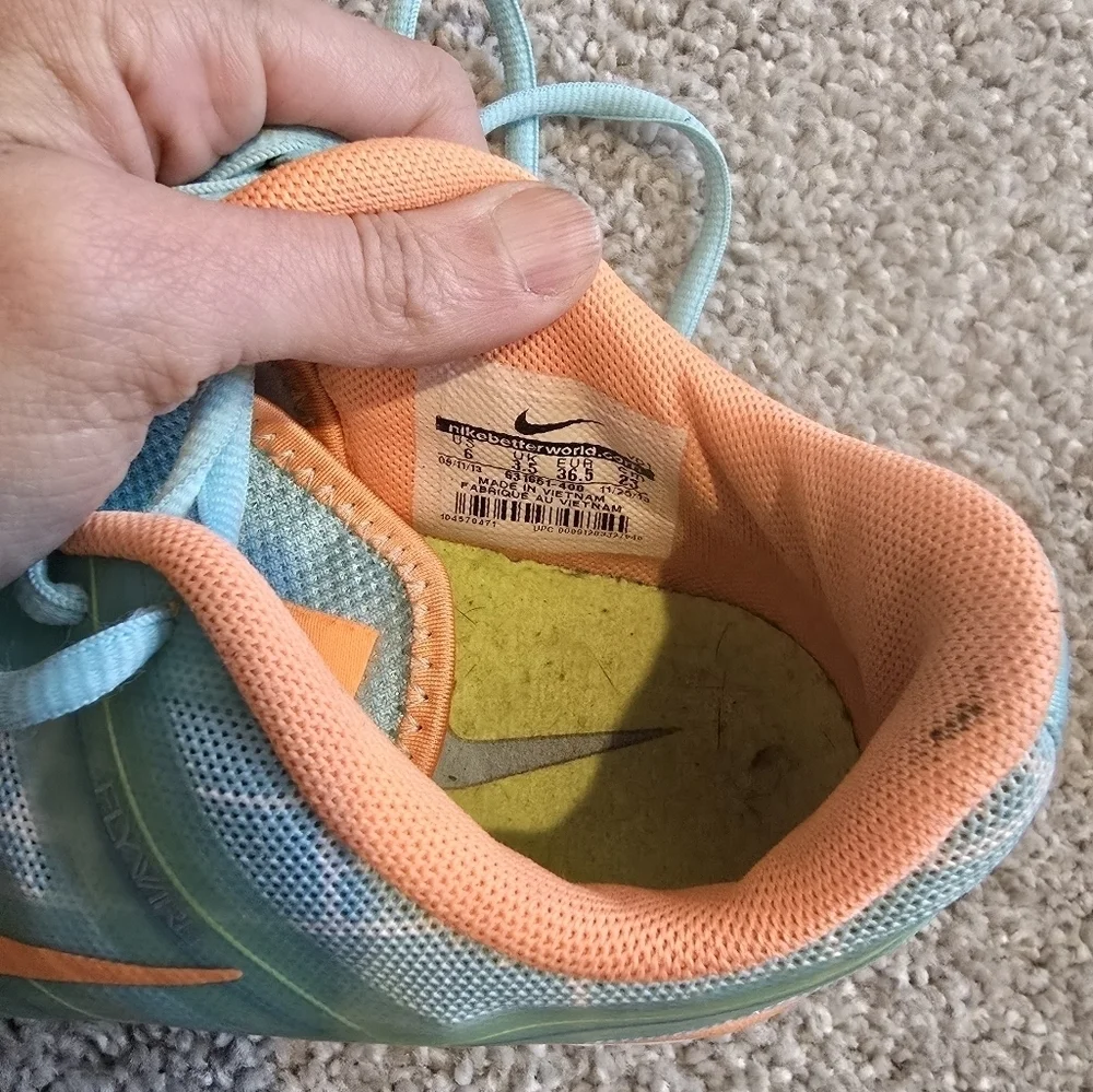 Nike Teal and Orange Athletic Shoes